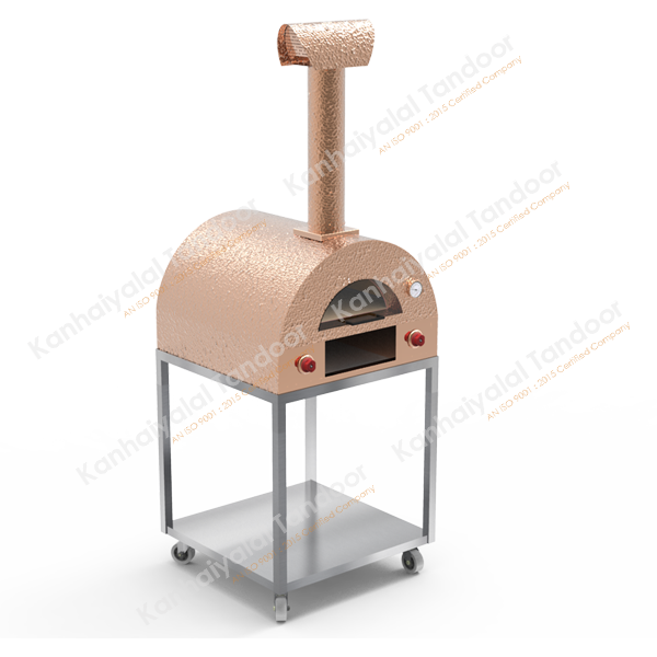 Copper Pizza Oven with Trolley