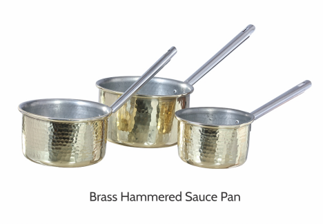 Brass Hammered Sauce Pan