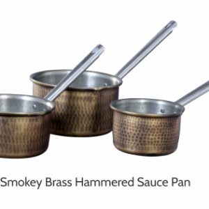 Smokey Brass Hammered Sauce Pan