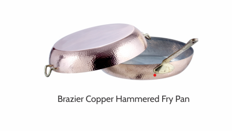 Brazier Copper Hammered Fry Pan